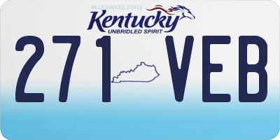 KY license plate 271VEB