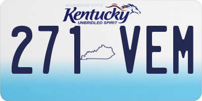 KY license plate 271VEM
