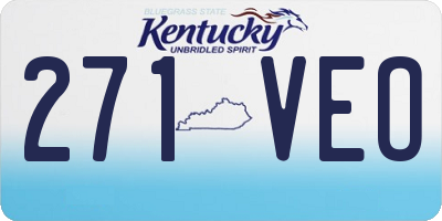 KY license plate 271VEO