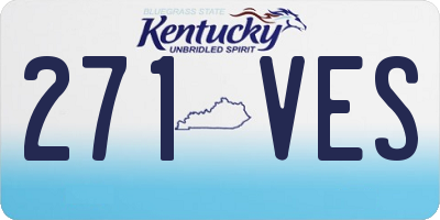 KY license plate 271VES