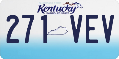 KY license plate 271VEV