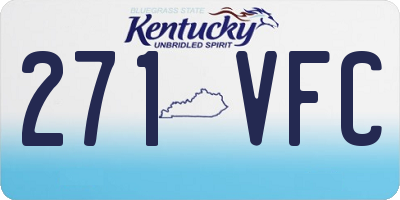 KY license plate 271VFC
