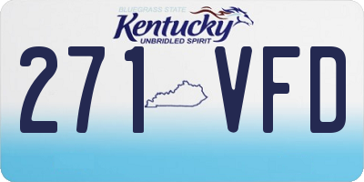 KY license plate 271VFD