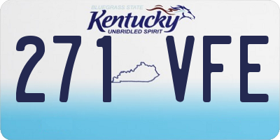 KY license plate 271VFE