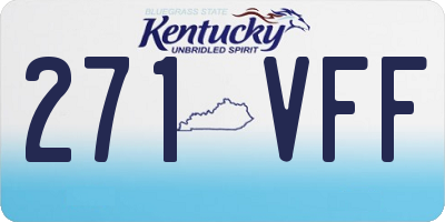 KY license plate 271VFF