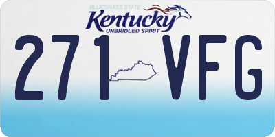 KY license plate 271VFG