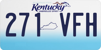 KY license plate 271VFH