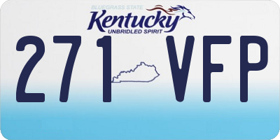 KY license plate 271VFP