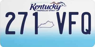 KY license plate 271VFQ