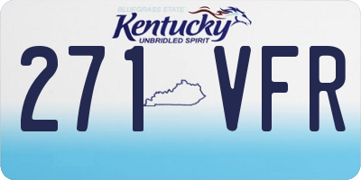 KY license plate 271VFR