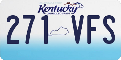 KY license plate 271VFS