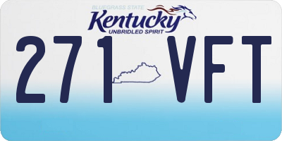 KY license plate 271VFT