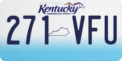 KY license plate 271VFU