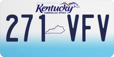 KY license plate 271VFV