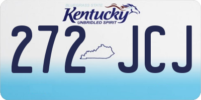 KY license plate 272JCJ