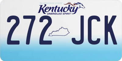 KY license plate 272JCK