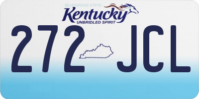 KY license plate 272JCL