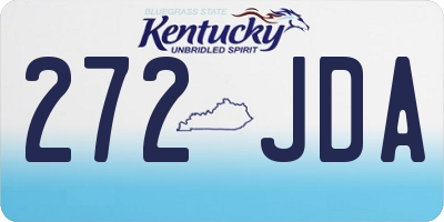 KY license plate 272JDA
