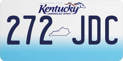 KY license plate 272JDC