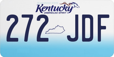 KY license plate 272JDF