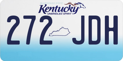 KY license plate 272JDH