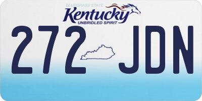 KY license plate 272JDN