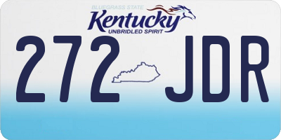 KY license plate 272JDR