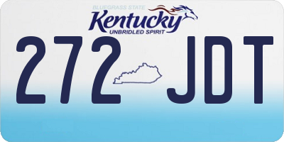 KY license plate 272JDT