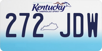 KY license plate 272JDW