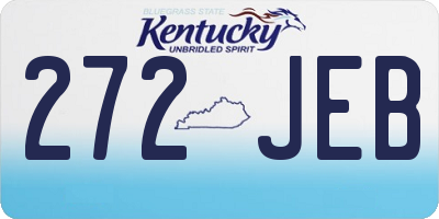 KY license plate 272JEB