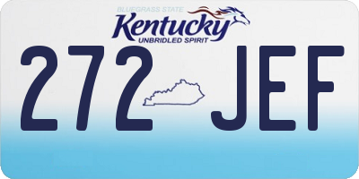 KY license plate 272JEF