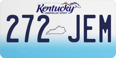 KY license plate 272JEM