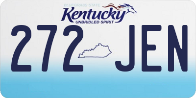 KY license plate 272JEN