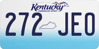 KY license plate 272JEO