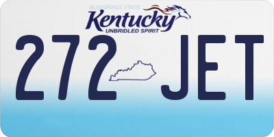 KY license plate 272JET