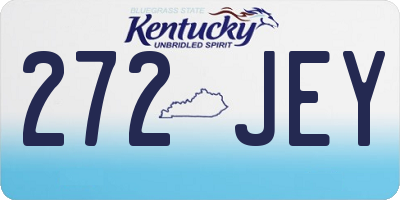 KY license plate 272JEY