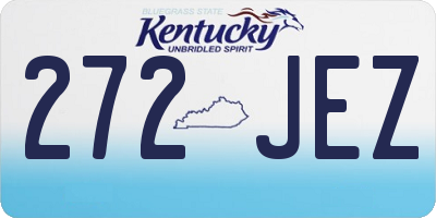 KY license plate 272JEZ