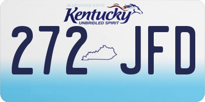 KY license plate 272JFD
