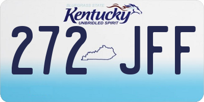 KY license plate 272JFF
