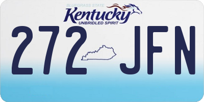 KY license plate 272JFN