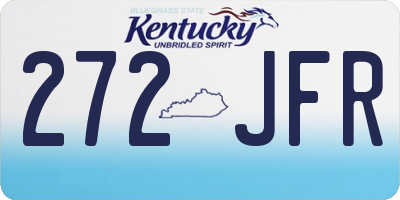 KY license plate 272JFR