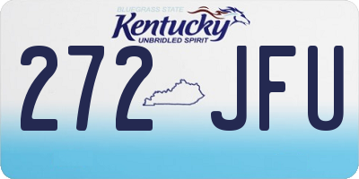 KY license plate 272JFU