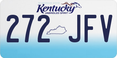 KY license plate 272JFV