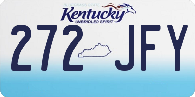 KY license plate 272JFY