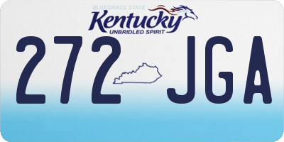 KY license plate 272JGA