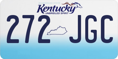 KY license plate 272JGC