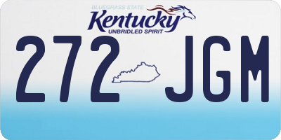 KY license plate 272JGM