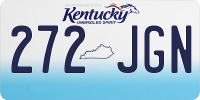 KY license plate 272JGN