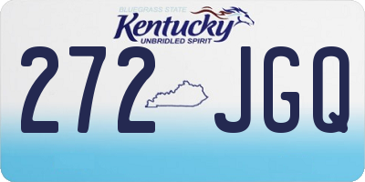 KY license plate 272JGQ