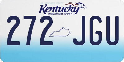 KY license plate 272JGU